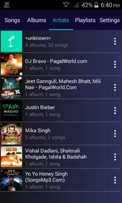 Music Player android App screenshot 1