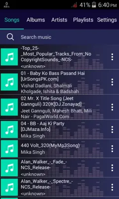 Music Player android App screenshot 3